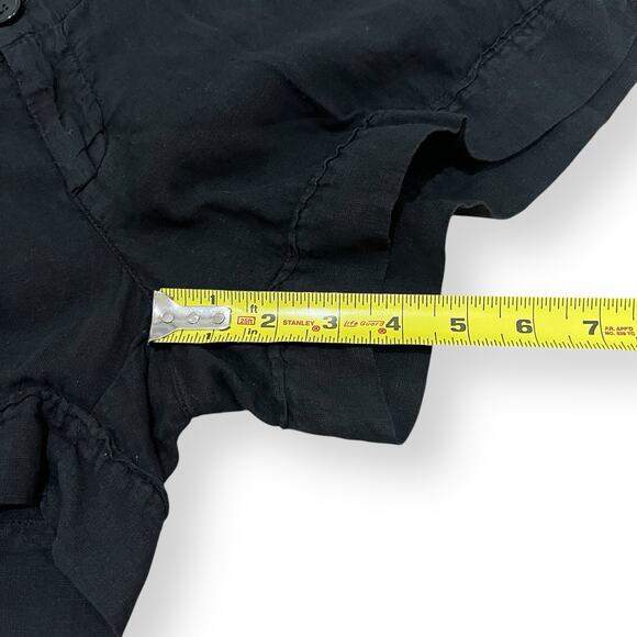 James Perse Women’s Size 28 Black Ribbed Waist 100% Linen Shorts WIN4110 - Picture 11 of 11